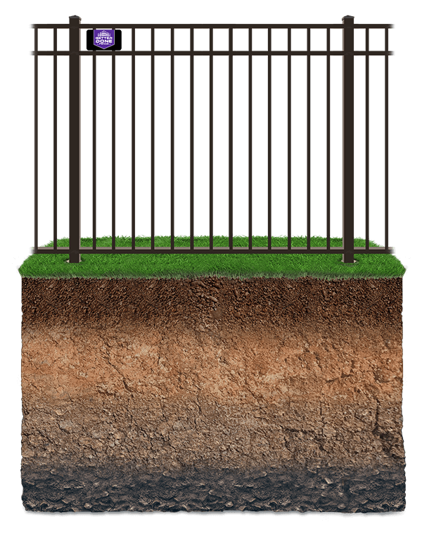 No dig aluminum fence