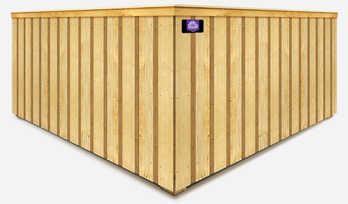 Decorative wood privacy fence with cap & trim in Ocala Florida