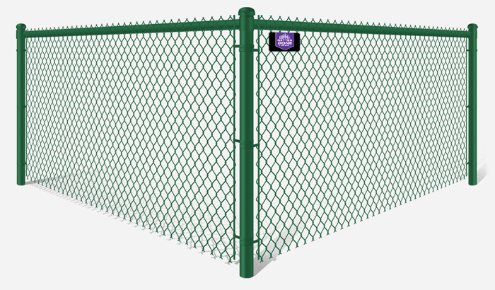 Green PVC-Coated chain link fence contractor in Ocala Florida
