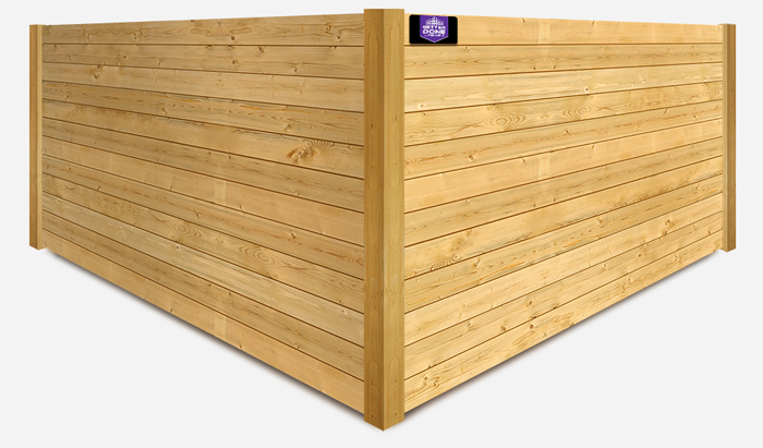 Horizontal privacy wood fence in Ocala Florida